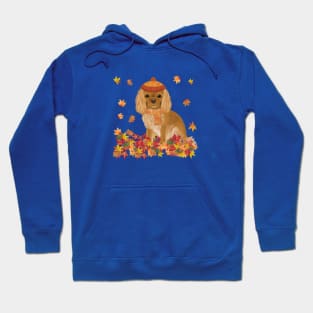 Ruby in Fall Leave, Ruby Cavalier King Charles Spaniel Hoodie